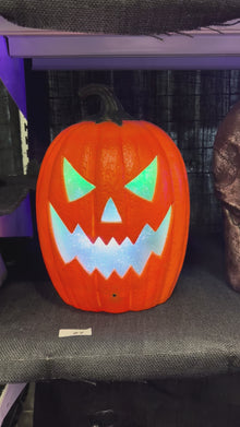 Light Up Jack-O-Lantern Halloween Decoration with Sound 30cm