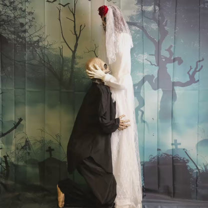 Bride and Groom Animated Halloween Decoration 2m
