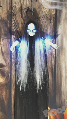 Hanging Light Up Girl Animated Halloween Decoration 1.3m