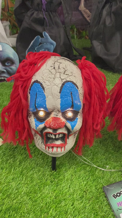 Clown Head Light Up Stake Pack of 3