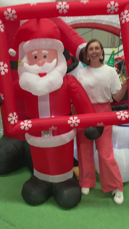 Photo Opp Santa with Music Christmas Lawn Inflatable 1.8m