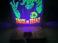 Neon Light Up Tombstone Reaper 56cm