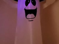 Hanging Light Up Ghost with Witch Hat 1.5m