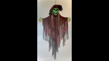 Miss Ghost Pirate Animated Hanging Halloween Decoration 1.6m