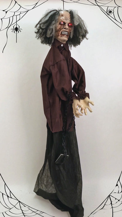 Hanging Cuffed Man Animated Decoration 1.8m