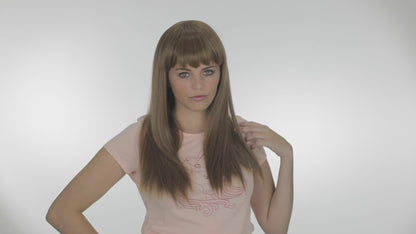 Hornbag Deluxe Long Brown Wig