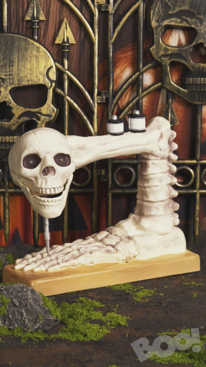 Skeleton Sewing Machine Animated Decoration 27cm