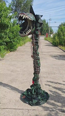 Standing Man Eating Plant Animated Halloween Decoration 1.6m