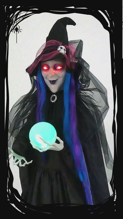 Standing Witch Animated Decoration 1.6m