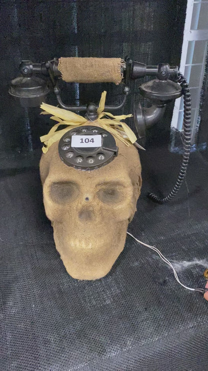 Skull Telephone Animatronic 22cm