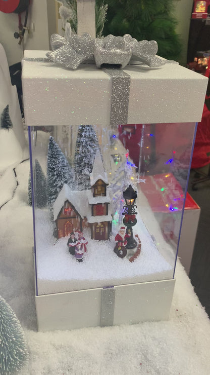Musical Snowing Present White Christmas LED