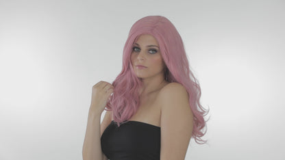 Glamour Deluxe Ashes of Roses Pink Long Wavy Wig