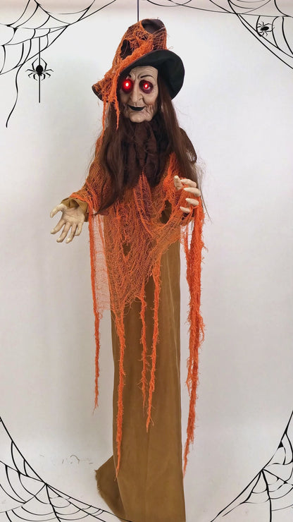 Hanging Witch Animated Decoration 1.8m