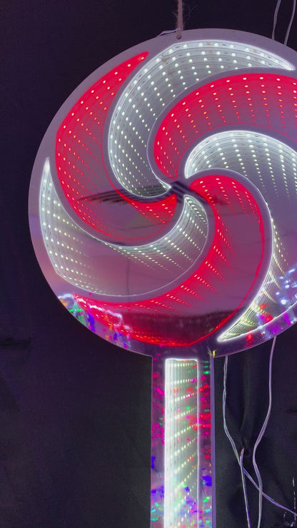 Infinity Lollipop Hanging LED Christmas Light 60cm