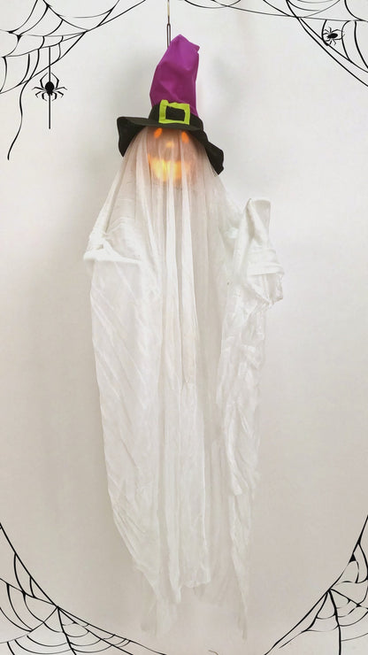 Hanging Talking Pumpkin Man Animated Decoration 1.4m