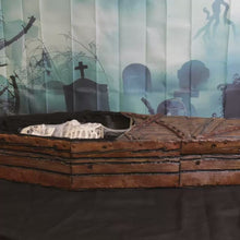 Pop Up Skeleton In Tombstone Animated Halloween Decoration 1.5m