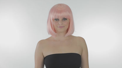Fashion Deluxe Platinum Pink Bob Wig