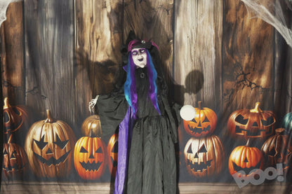 Standing Witch Animated Decoration 1.6m