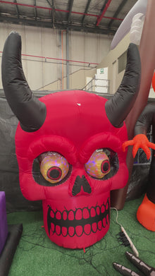 Disco Horns Skull Lawn Halloween Inflatable 2.2m