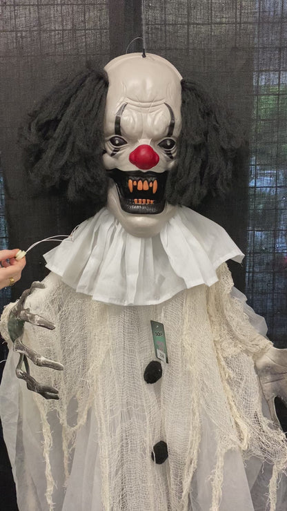 Hanging Haunted Clown Animatronic 1.8m