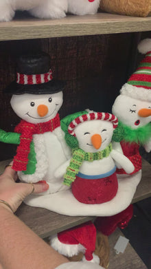 Christmas Singing Snowman Family Animatronic 35cm