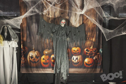 Standing Winged Reaper Animated Decoration 1.9m