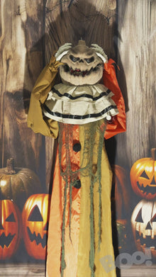 Standing Pumpkin Clown Animated Halloween Decoration 1.7m