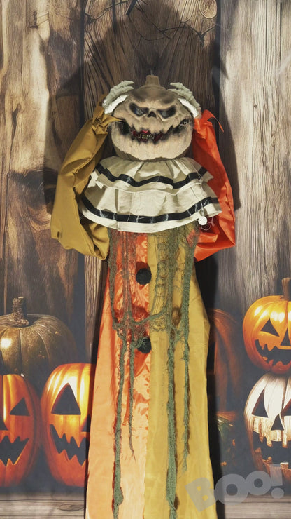 Standing Pumpkin Clown Animated Decoration 1.7m