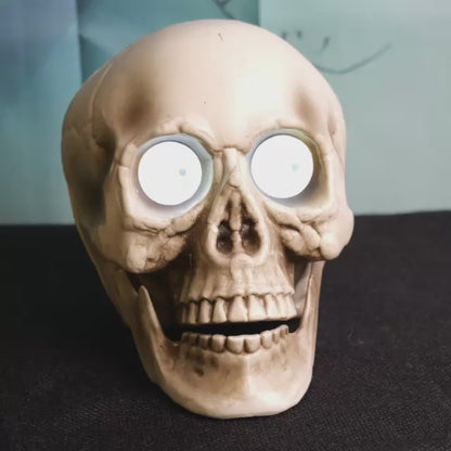 Evil Skull Animated Halloween Decoration 16cm
