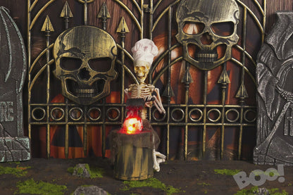 Skeleton Chef Animated Decoration 30cm