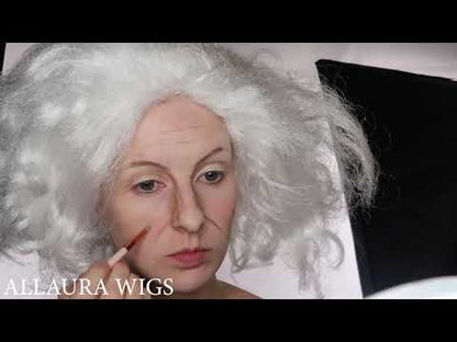 Mad Scientist Deluxe White Wig and Mo Set