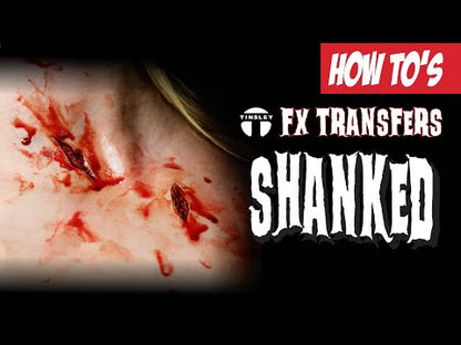 3D Shanked Skin Slashes FX Appliance Transfer Prosthetic Wound