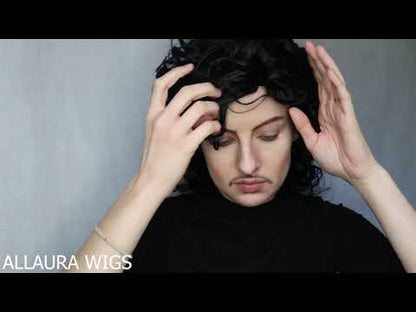 Purple Prince Curly Black Wig