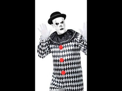 Harlequin Half Mask with Bowler Hat