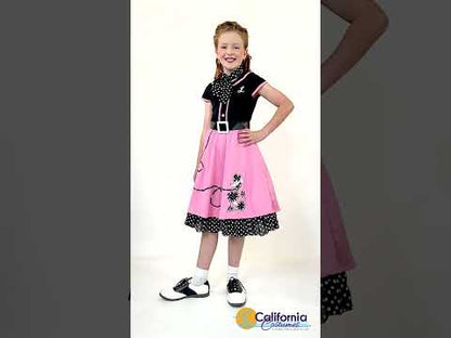 50s Pink Sweetheart Girls Costume
