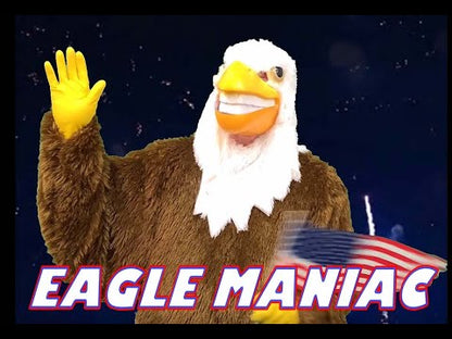 Eagle Maniac Mascot Adult Costume