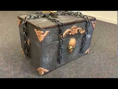 Animated Light Up Demon Box Prop 45cm