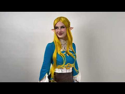 Elf Princess Premium Long Yellow Cosplay Wig With Elf Ears Set