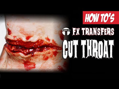 3D Cut Throat FX Appliance Transfer Prosthetic Wound