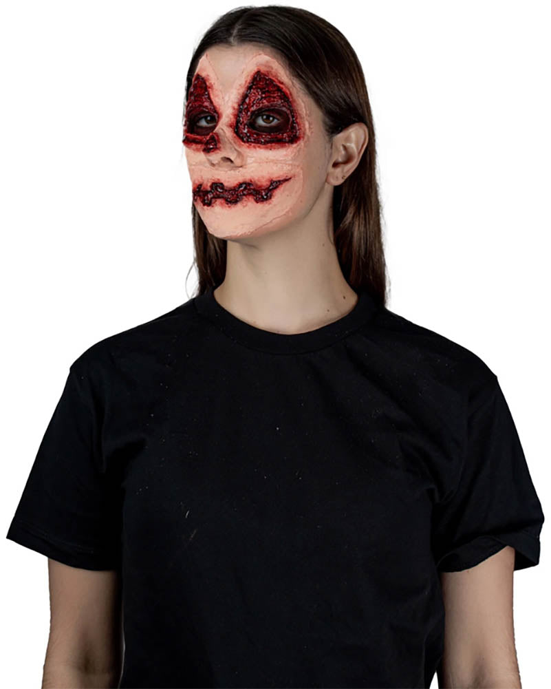 Pumpkin Face Scarification FX Appliance Transfer Prosthetic