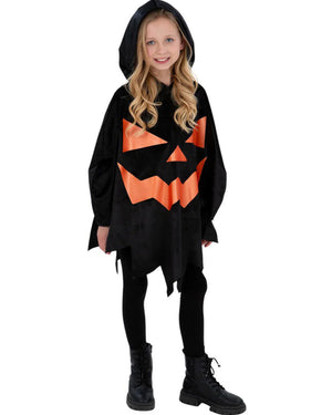 Pumpkin Kids Poncho