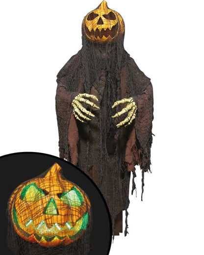 Pumpkin Man Hanging Animated Halloween Decoration 1.5m
