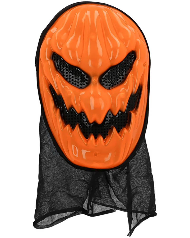 Pumpkin Halloween Mask with Hood