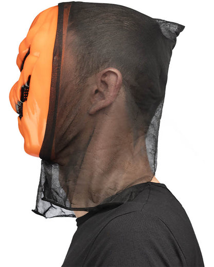 Pumpkin Halloween Mask with Hood