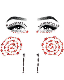 Puppet Adhesive Face Jewels Sticker For Halloween