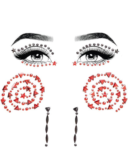 Puppet Adhesive Face Jewels Sticker