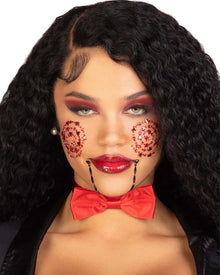 Puppet Adhesive Face Jewels Sticker For Halloween