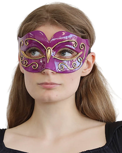 Purple and Gold Masquerade Eye Mask
