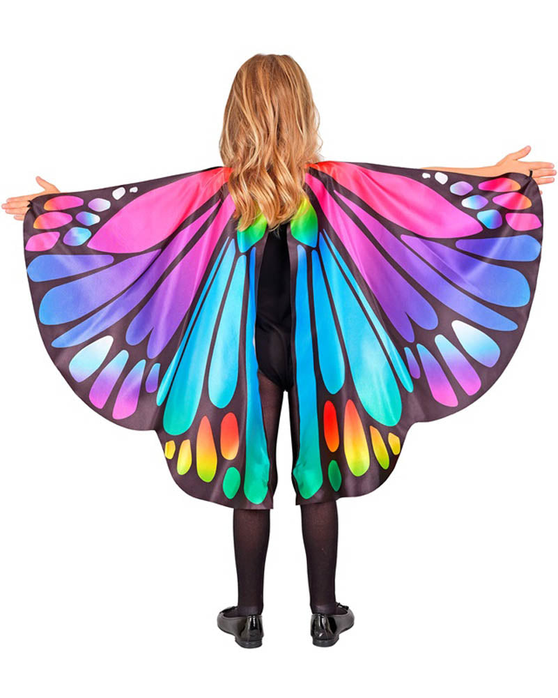 Purple and Pink Butterfly Kids Wing Cape and Eye Mask Set
