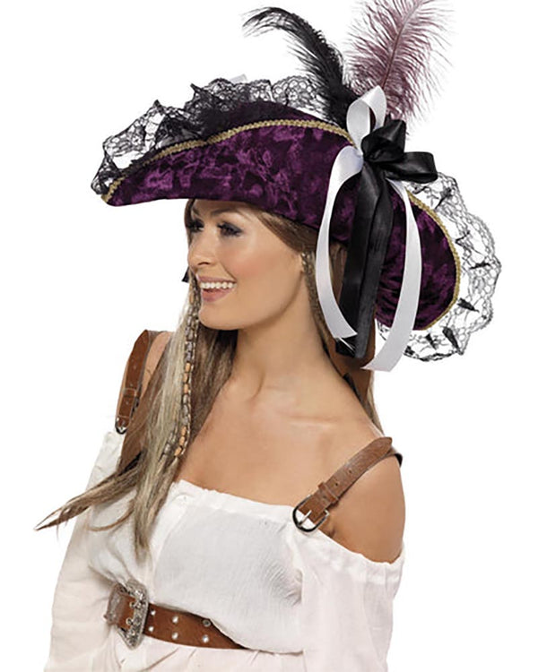 Purple Fever Marauding Womens Pirate Hat